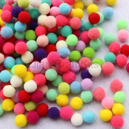 2000pcs 8mm-14mm Rainbow felt Pom pons ball Polyester Felt Ball Garland Pom Pom Garland Bunting Banner garland beads