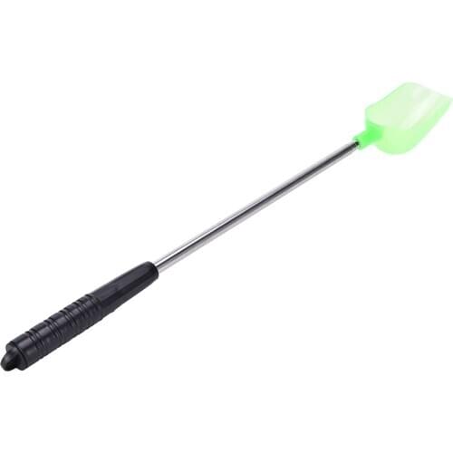 2019 Hot 100x12cm Baiting Throwing Spoon With Handle Metal Throw Stick Carp Fishing Fish Bait Tackle Tool Adjustable