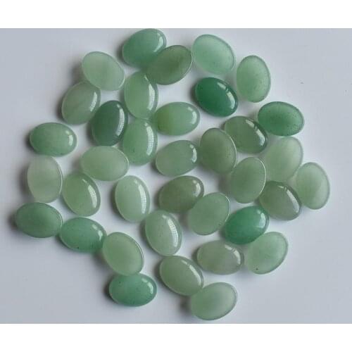 2020 Fashion high quality natural green aventurine Oval CAB CABOCHON 13x18mm beads for jewelry accessories wholesale 50pcs/lot