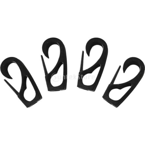 4 Pieces/Set Durable Nylon Bungee Shock Cord Hooks Clips Snap for Marine Kayak Canoe Fishing Boat Dinghy Accessories