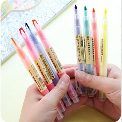 8 Colors Art and Graphic Drawing Simple Color Painting Watercolor Brush Pen Markers Kids Stationery Sets