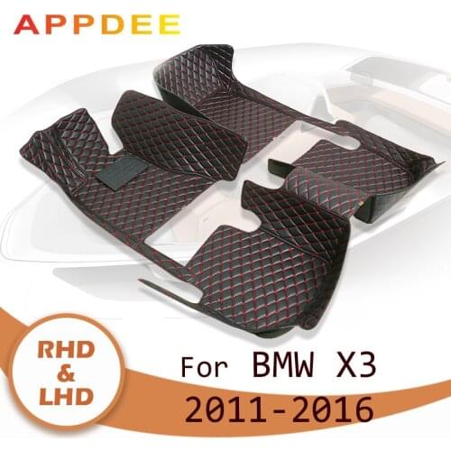 APPDEE Car floor mats for BMW X3 F25 2011 2012 2013 2014 2015 2016 Custom auto foot Pads automobile carpet cover