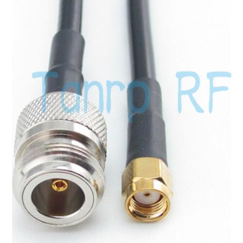 Freeshipping! N female jack to RP-SMA male jack RG58 RF Pigtail coaxial jumper cable 20inch 50CM Wholesale
