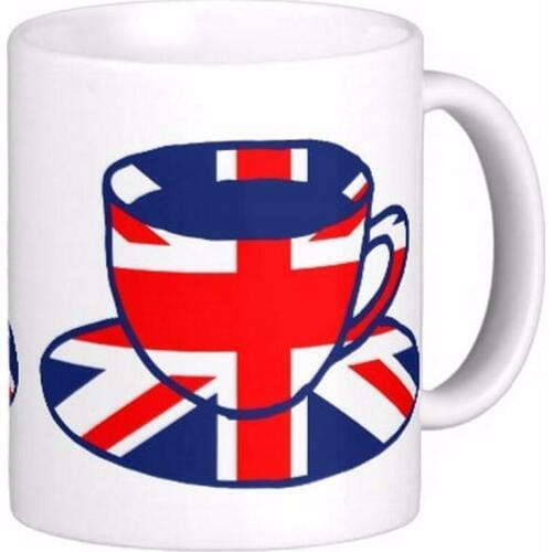 Union Jack Flag Teacup Art High Quality White Coffee Mugs Tea Mug Customize Gift By LVSURE Ceramic Mug Travel Coffee Mugs