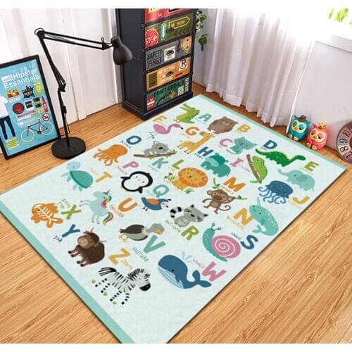 Kids Play Game Mats Round Carpet Rugs Mat Cotton Crawling Blanket Floor Carpet For Kids Room Decoration INS Baby Gifts