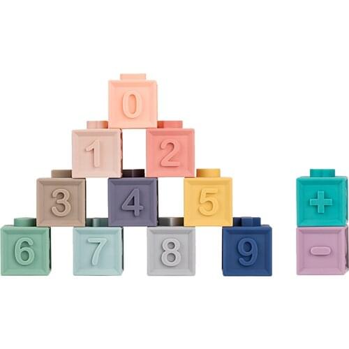 Baby Textured Sensory Blocks Set Montessori Child Bright Teething Fun Toys