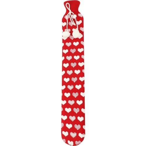 Long Hot Water Bottle Hot Water Bottle 2 Liters Rubber Water Bottle 72*12cm For Girlfriend Portable Plush Coat Hot Water Bag New