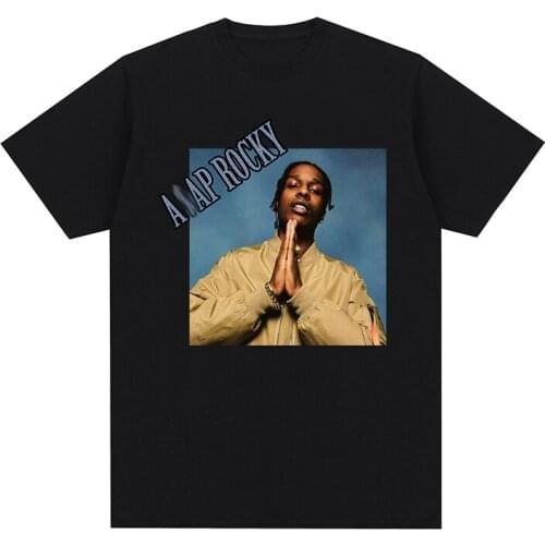 ASAP Harajuku Funny Portrait Graphic Aesthetics Casual Loose Couple Summer t-shirt Cotton Men T shirt New TEE TSHIRT Womens