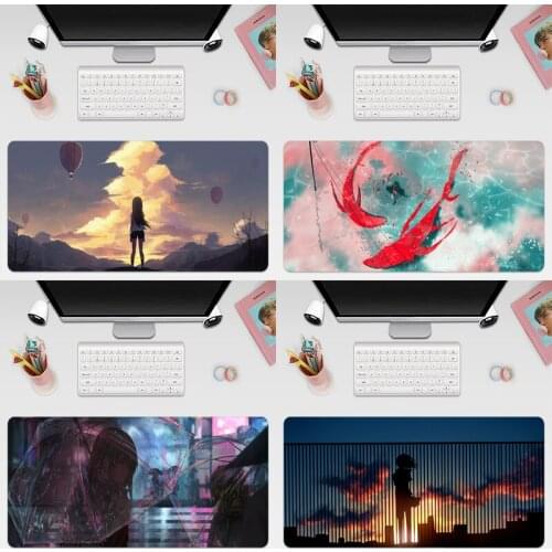 Anime Moon landscape Gaming Mousepad Large Super Size Game Mouse Pad Mause Mat Rubber For Keyboard Computer