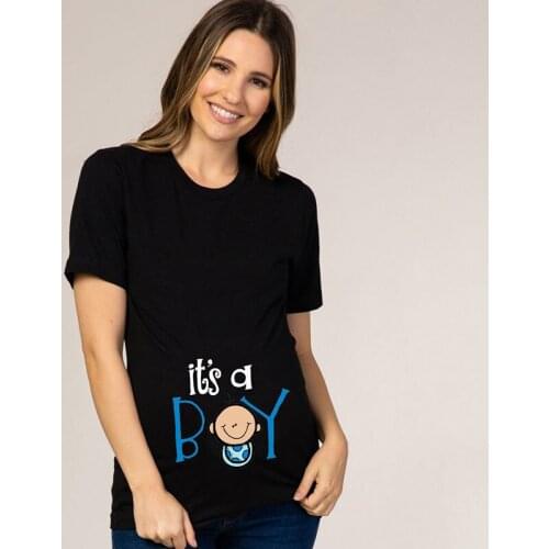 Prenatal Pregnant Women Summer Tees New Fashion Maternity Cartoon Boys Girls Clothes T-Shirts Pregnancy Casual Clothing Shirt