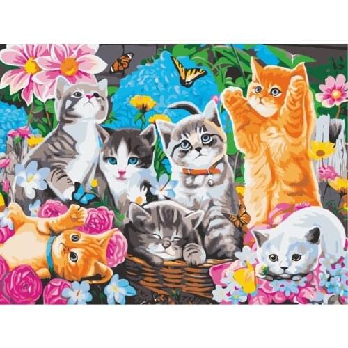 Картины котов по номерам LIPHISFUN China At AliExpress