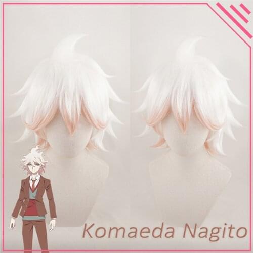 Komaeda Nagito Wig Danganronpa Cosplay Wig Anime Cosplay Hair Synthetic Heat Resistant Hair Komaeda Nagito Cosplay