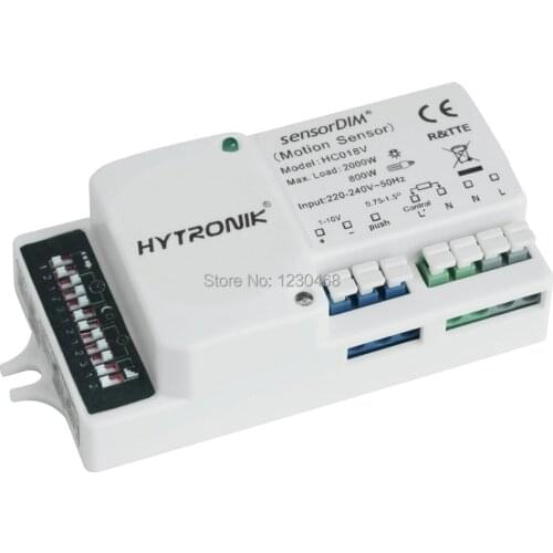 Advanced Microwave Motion Sensor switch with 3-step dimming control fuction, model HC018V