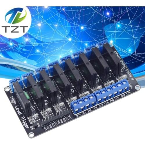 8 Channel 5V DC Relay Module Solid State High low Level SSR AVR DSP for Arduino