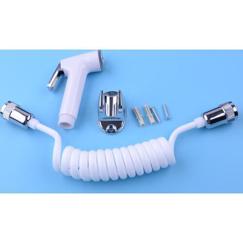 LETAOSK Handheld Toilet Shattaf Portable Adapter Spray Hand Held Bidet Shower Head Wall Bracket PVC Hose Kit Cleaning Tools