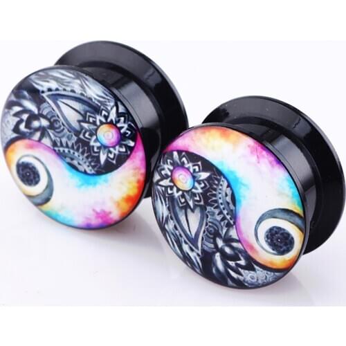 JUNLOPWY Ear Plugs Gauges Illusion Piercing Screw Earrings Acrylic Internally Threaded 0g Stretching Tunnels Body Jewelry 160pcs