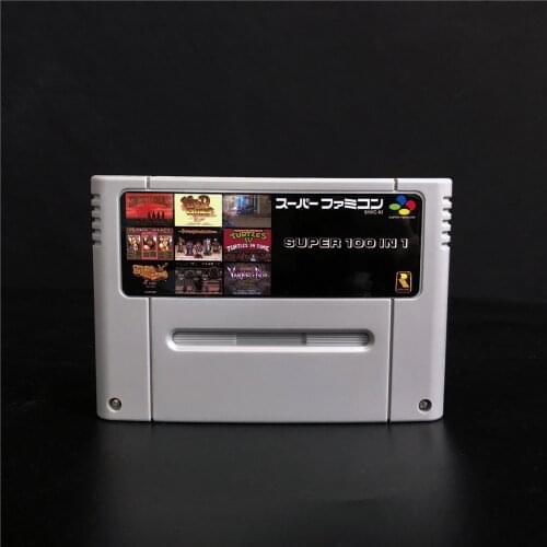Super 100 in 1 For Japan Video Game Cartridge With Games Castlevania Dracula X IV Contra III Final Fight 3 Hagane Mega Man 7