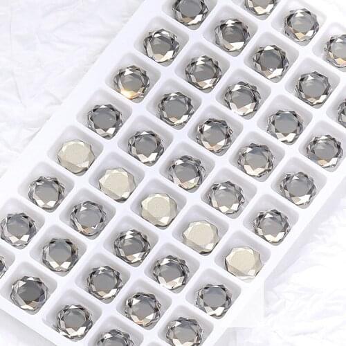 Swarovsky 10MM Magic Mirror Crystal Hexagon Clear Plated Rhinestone Luxury Stone Clothes Decoration Gemstone Accessories Beads