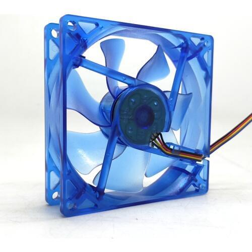 92mm pwm LED cpu cooler cooling fan 90mm 9cm 92X92X25mm luminous 12V 1800RPM blue light cooler