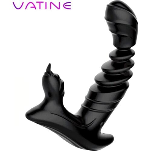 VATINE Remote Control Automatic Telescopic Male Prostate Massage Vibrator Licking Scrotum Anal Sex Toys For Men