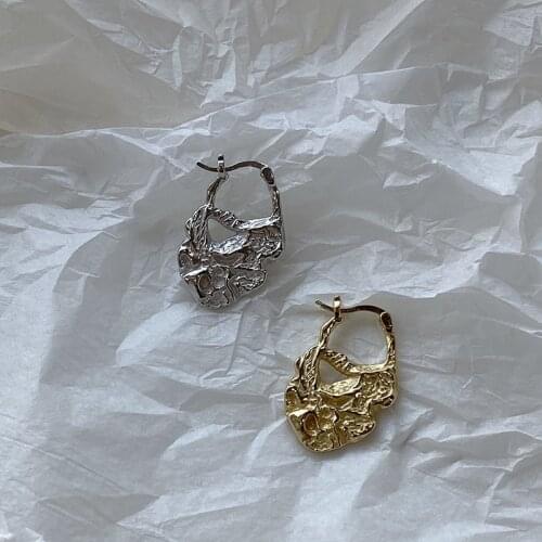 Silvology 925 Sterling Silver Irregular Big Drop Earrings Nordic Style Exaggeration Earrings for Women Fashionable Party Jewelry