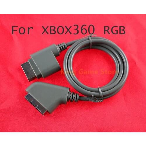 10pcs 1.8m/6FT RGB Scart Video HD TV AV Cable For XBOX 360 Version Game Console Video Cable For Microsoft Xbox 360 Accessories