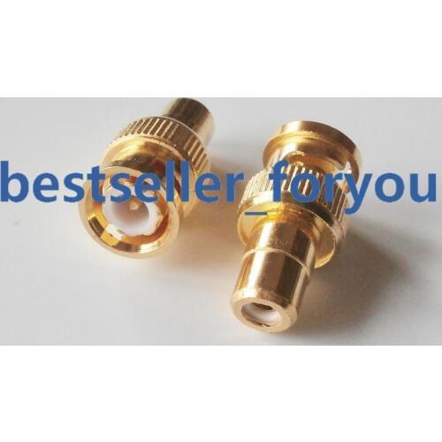 1X BNC Male to RCA AV Female Coaxial Connector Adapter for CCTV Camera Golden