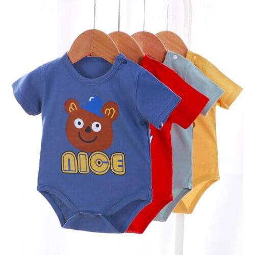 2021 Baby Short Sleeves Rompers Infantil Jumpsuit Boys girls clothes Summer Cartoon newborn ropa bebe Clothing Costumes