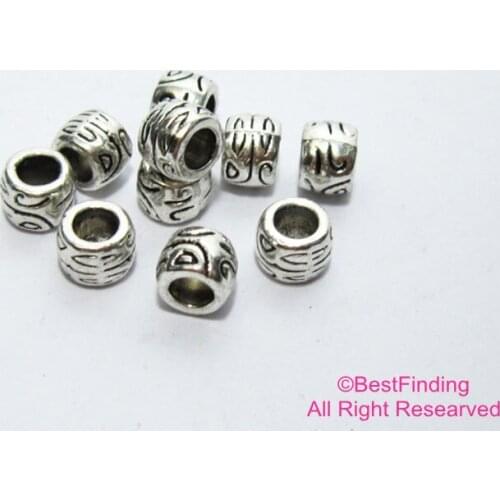 3mm Silver tone metal beads Round hole spacer beads RB101