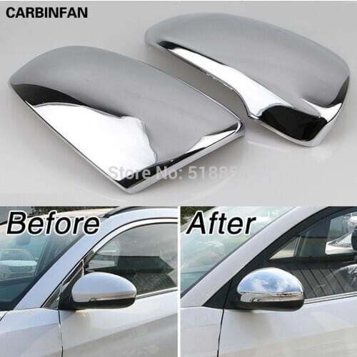 ACCESSORIES FIT FOR 2015 2016 2017 HYUNDAI TUCSON TL CHROME SIDE MIRROR COVER TRIM MOLDING CAP OVERLAY GARNISH 2PCS/SET