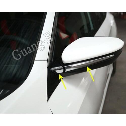 Car Sticker Trim Panel Frame Cover Back Rear View Rearview Side Mirror Strip Parts For Honda Civic 10th Sedan 2019 2020 2021