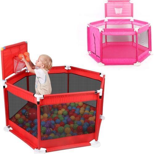 Baby Playpen Fence Childrens Playpen Kids Ball Pool Folding Barrier For Babies Oxford Cloth Baby Fence Child Safety Barrier