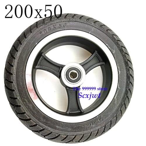 Hot Sale 200x50Electric Scooter Solid Tyre with Hub with High Quality for Aluminium Alloy Rims Tire,Electric Vehicle Solid Wheel