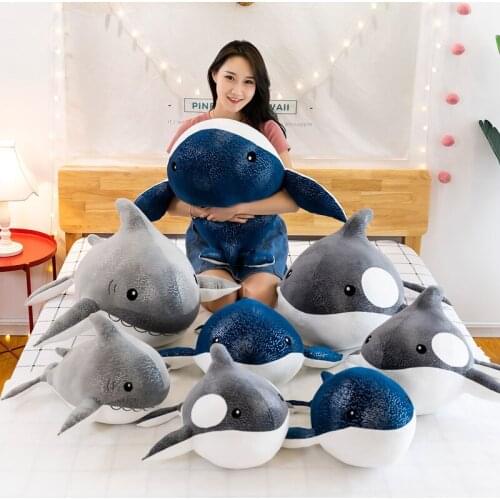 Creative stuffed Toy Cute Whale Doll Aquarium presents a cute pillow bed baby doll as a birthday gift