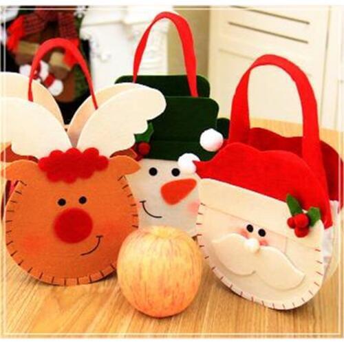 Fashion Christmas Gift Bags Merry Christmas Candy Bags Christmas Santa Claus Deer Xmas Gifts Holders New Year Party Decoration
