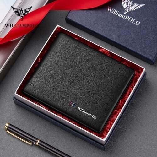 Mens Purse Card Holder Luxury Leather Christmas Gifts For Men Set Wallet Card Wallet For Cards Purses Male PL201516