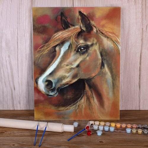Animal Horse Painting By Numbers Package Oil Paints 50*70 Oil Painting Paintings For Adults Art