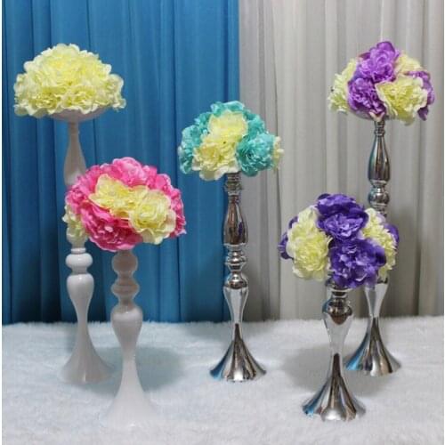 New Metal Candlesticks Flower Vases Candle Holders Wedding Table Centerpieces Candelabra Pillar Stands Party Decor Road Lead