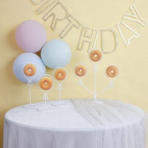 New Donuts Display Racks Donut Display Stand Sets for Wedding Birthday Kids Party Decor Doughnut Holder Tableware Dessert Plates