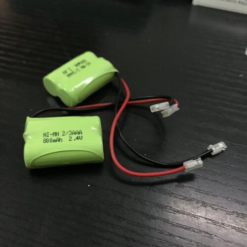 2PCS/lot New Ni-MH 2/3AAA 2.4V 500mAh Ni-MH 2/3 AAA Rechargeable Battery Pack With Plugs For Cordless Phone