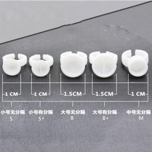 100pcs Disposable Eyelash Extension Glue Rings Adhesive Tattoo Pigment Well Holder Set Makeup Kit Tool False eyelash device tool