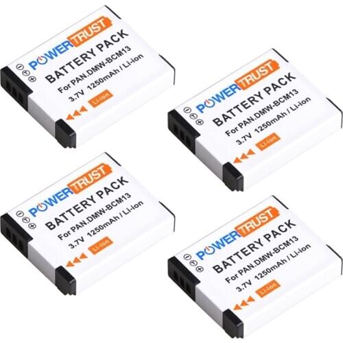 PowerTrust 1250mAh DMW-BCM13 DMW-BCM13E Battery for Panasonic Lumix DC-TS7 DMC-FT5 DMC-LZ40 DMC-TS5 DMC-TZ37 DMC-TZ40 DMC-TZ41