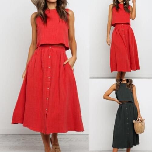 SAGACE Sleeveless Summer Dresses