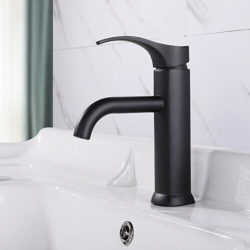 Top quality faucet black brass bathroom sink faucet cold hot water basin mixer faucet tap