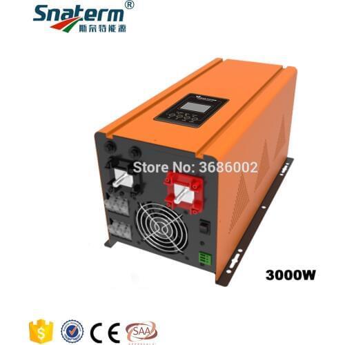 3000W Pure Sine Wave 3KW Solar Inverter Off grid DC12V 24V 48V to AC110V 220V with AC charger and UPS can be Wall mounted