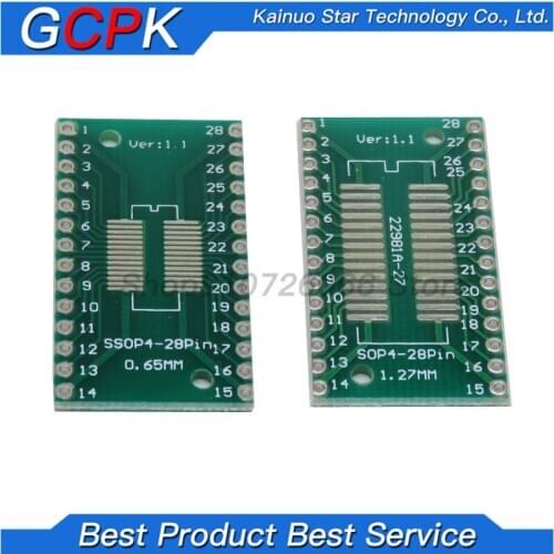 5PCS TSSOP28 SSOP28 SOP-28 SOP28 to DIP28 Transfer Board DIP Pin Board Pitch Adapter