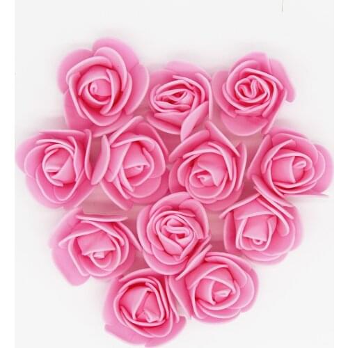 500pcs Multicolor Mini PE Foam Rose Head Artificial Handmade Roseleaf DIY Wedding Bridal Decoration Valentines Day supplies