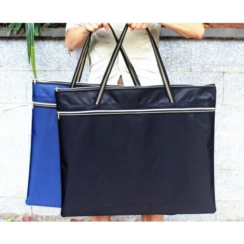 66*55cm Blue/Black Portable Canvas A2 Double Shoulder Drawing Sketch Board Storage File Bag School Art Painting Drawing Storage