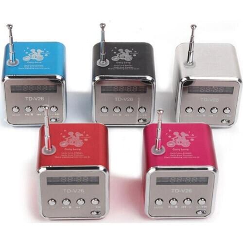 Bluetooth Speaker TD-V26 Mini Portable Sound Speaker TF Card FM Radio AUX Stereo Music Player Bluetooth Speaker