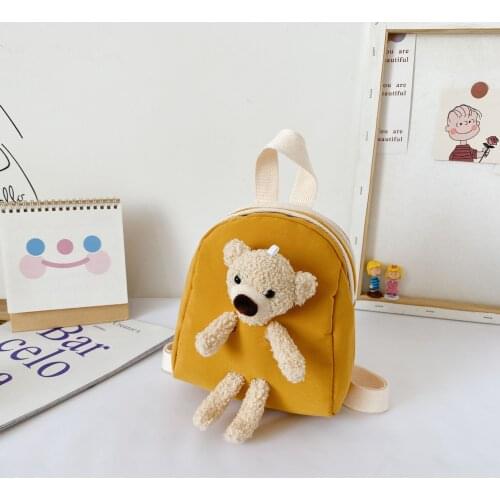 Childrens Backpack Cute Cartoon Small Bag With Bear Tide Boys and Girls Toddler Autumn Backpacks for School Teenagers Girls